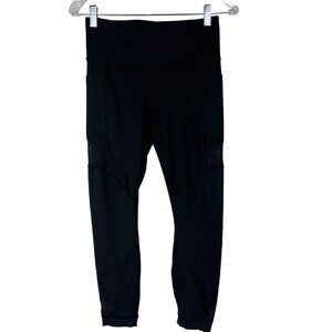 Members Mark Compression Leggings Womens Medium Black Ankle Jogger Gym